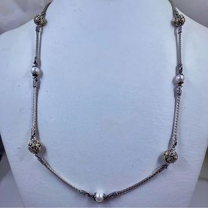 JOHN HARDY Jaisalmer 18K, Sterling Silver, And Pearl Necklace - 23"